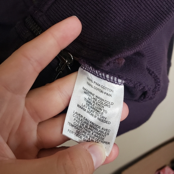 Robert barakett purple zip up hoodie sweatshirt XL (fits like L) - Picture 3 of 4
